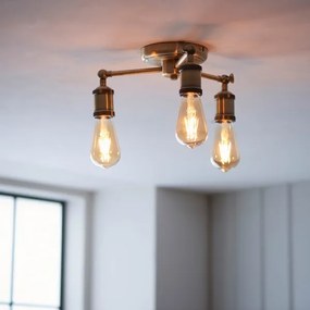 Endon 97243 - Spotlámpa HAL 3xE27/10W/230V réz