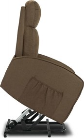 FOTEL COLTON Brązowy z Funkcją Wstawania