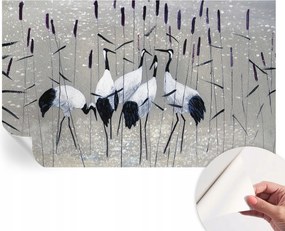 Öntapadós Stílusos Dekoratív Fotótapéta Harmonikus darvak 416x254 cm