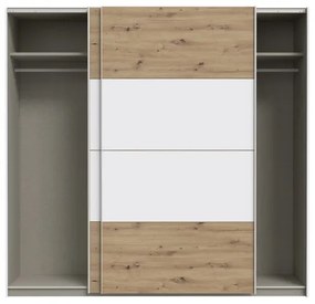 KARO gardróbszekrény 220x210 cm fehér/artisan tölgy