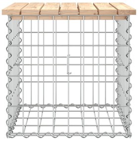 tömör fenyőfa gabion kerti pad 43x44x42 cm