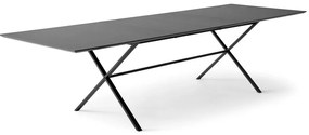 Fekete bővíthető étkezőasztal fekete asztallappal 90x165 cm Meza – Hammel Furniture