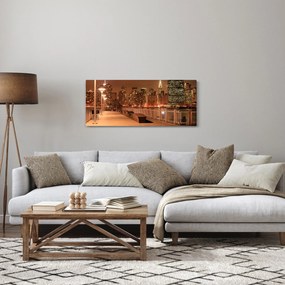 Kép - Éjszakai város (120x50 cm)