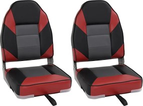 vidaXL 2 db összecsukható magas háttámlás csónakülés 39x43x58 cm