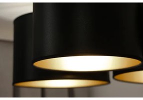 Duolla - Felületre szerelhető csillár ROLLER TRIO SHINY 3xE27/15W/230V fekete/arany