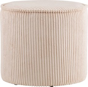 Taupo puff, bordás szövetből, bézs