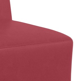 bordó műbőr kanapéfotel 55 cm