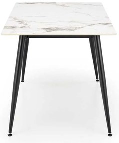 Webster étkezőasztal 140 cm, márvány / fekete