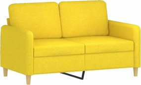 vidaXL 2 személyes világossárga szövet kanapé 120 cm