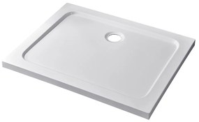 Coria 80x100x5 cm szögletes, téglalap alakú, akril zuhanytálca szifonnal