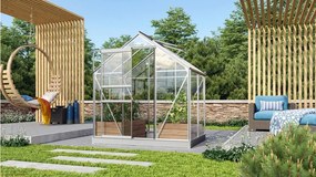 üvegház VITAVIA VENUS 2500 tiszta üveg 3 mm ezüst színű LG1025