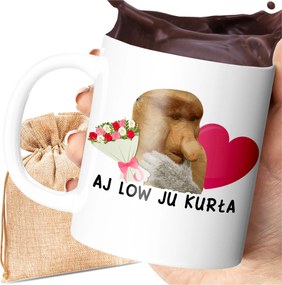 Bögre Aj Low Ju Tyúk Vicces Nyomott Mintás Ajándék Valentin Nap Janusz Orrszarvú