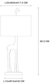 Lucide 10506/81/02 - Asztali lámpa EXTRAVAGANZA MISS TALL 1xE27/60W/230V arany