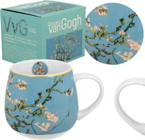 Hordó bögre Van Gogh Almond Blossom 430ml Porcelán Ajándék Dobozban