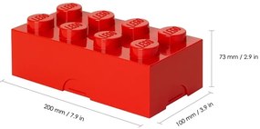 Uzsonnás doboz 10 x 20 x 7,5 cm, többféle - LEGO szín: kék