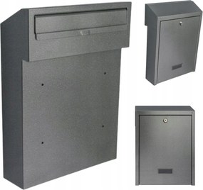 Átmenő Postaláda Kétoldalas Ezüst Antik Nagy Kerítés