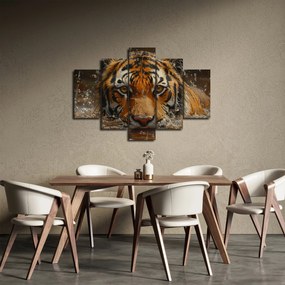 Kép - Portré egy tigris a vízben (150x105 cm)