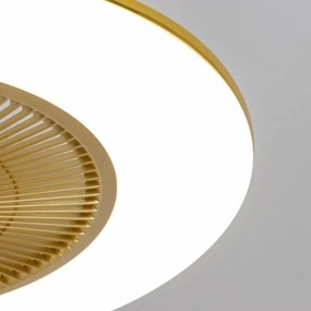 Brilagi - LED Dimmelhető lámpa ventilátorral AURA LED/38W/230V arany + távirányító