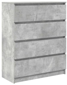 betonszürke szerelt fa tálalószekrény 80x35x99 cm