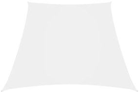 fehér trapéz alakú oxford-szövet napvitorla 3/5 x 4 m