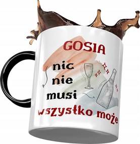 Fekete Bögre Gosi Feleség Barátnő Ajándék Nyomtatott Fotóval