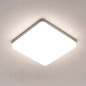 Mennyezeti Lámpa Ajieqaq Led Plafon Fehér Négyzet 4000K 48W 30X4 CM