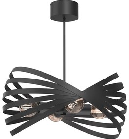 Csillár rúdon  SPARKLE 4xE27/15W/230V fekete