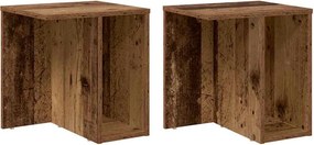 vidaXL Végasztal 2 pcs Öreg fa 37 x 32 x 40 cm Faanyag