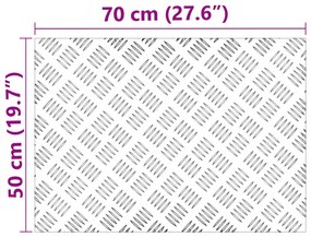 Alumínium Rácsos Lemezek 4 db Csúszásgátló 70x50 cm
