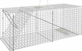 vidaXL horganyzott vas állatcsapda 64,5 x 25 x 26,5 cm