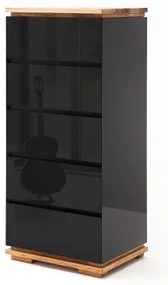 ARVI komód fekete/tölgy