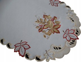 Mg Futófelület 34 őszi hímzett krémszínű 60x120cm Barna Levelek