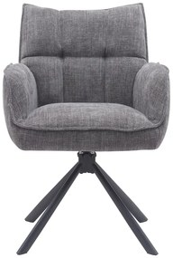 Szürke kárpitozott étkezőfotel szett 2 db-os Marilla – Unique Furniture