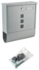 Ezüstszínű postaláda 34x30,7 cm