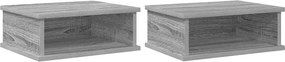 vidaXL Éjjeli asztal 2 pcs Szürke Sonoma 40 x 31 x 15 cm Faanyag