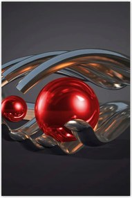 Poszterek 62x93 Piros gömbök a kézben