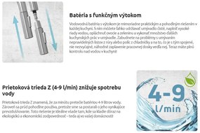 Deante Lima, U-alakú mosogató csaptelep kihúzható spray-vel, fekete, BBM_N72M