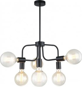 ITALUX MDM-3678-6-BK KRISTY Glamour Csillár Fekete E27 IP20