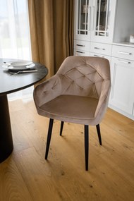 Fotel, világosbarna/fekete, VERIO