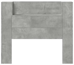 Fejtámla polcokkal Beton Szürke 120 x 16,5 x 103,5 cm Faanyag