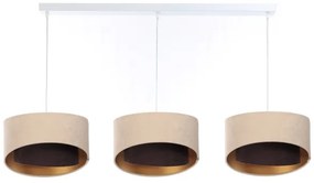 Csillár zsinóron GALAXY 3xE27/60W/230V bézs/barna/arany