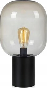 Brooklyn asztali lámpa Markslöjd 107481 Fekete Füstüveg E27 60W