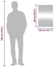 téglalap alakú üveg falitükör 40 x 60 cm