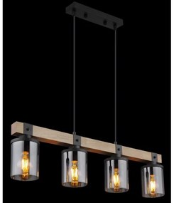 Globo 15555-4H - Csillár zsinóron LILA 4xE27/60W/230V