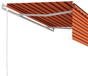 narancssárga-barna automata napellenző redőnnyel 4,5 x 3 m