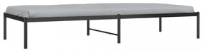 fekete fém ágykeret 80 x 200 cm