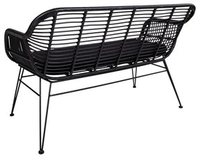 Trieste fekete műrattan kerti kanapé - House Nordic