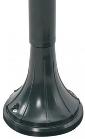 sötétzöld alumínium kerti állólámpa, E27, 120 cm