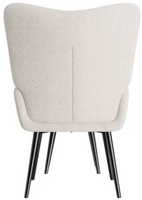 Juskys Odense fotel lábtartóval – krém