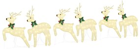 LED rénszarvasok 6 pcs Arany szövet